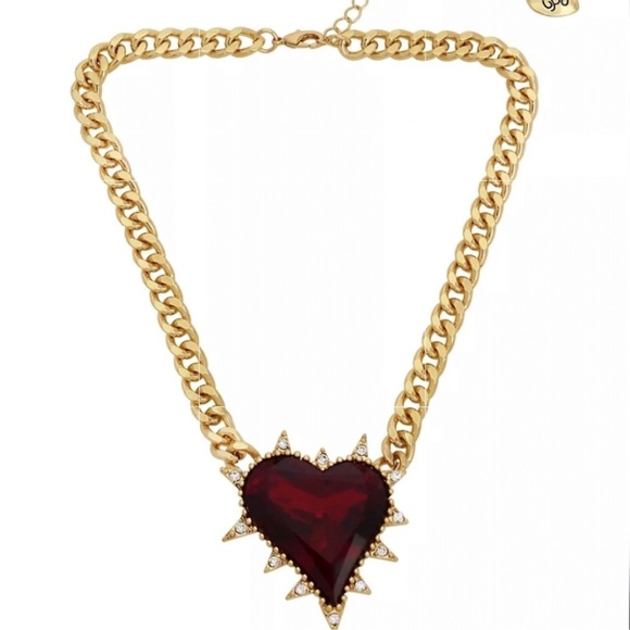 PRICE FIRM Betsey Johnson Halloween Spiked Heart Necklace - Picture 4 of 5